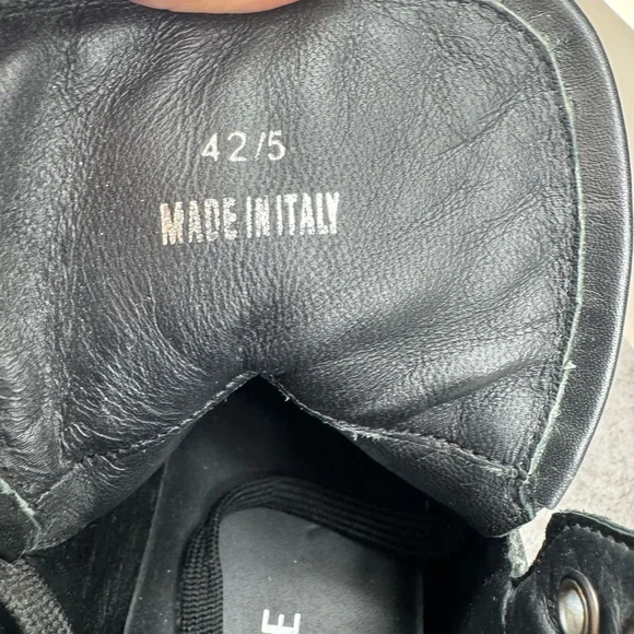 Versace Black Leather Sneakers with White Soles